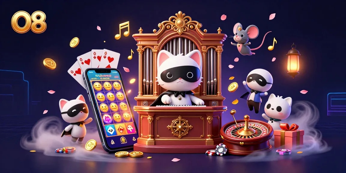 O8 engages players with vibrant 3D scenes of immersive casino action featuring slot games