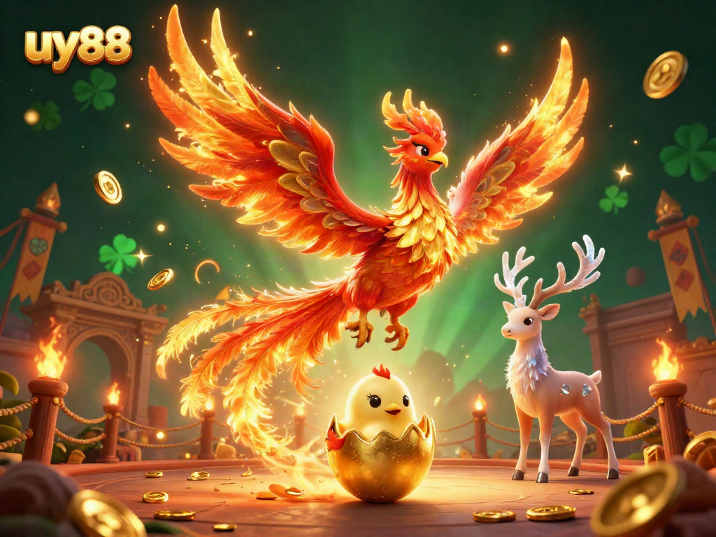 Experience thrilling gameplay with uy88's colorful characters in a vibrant online casino atmosphere.