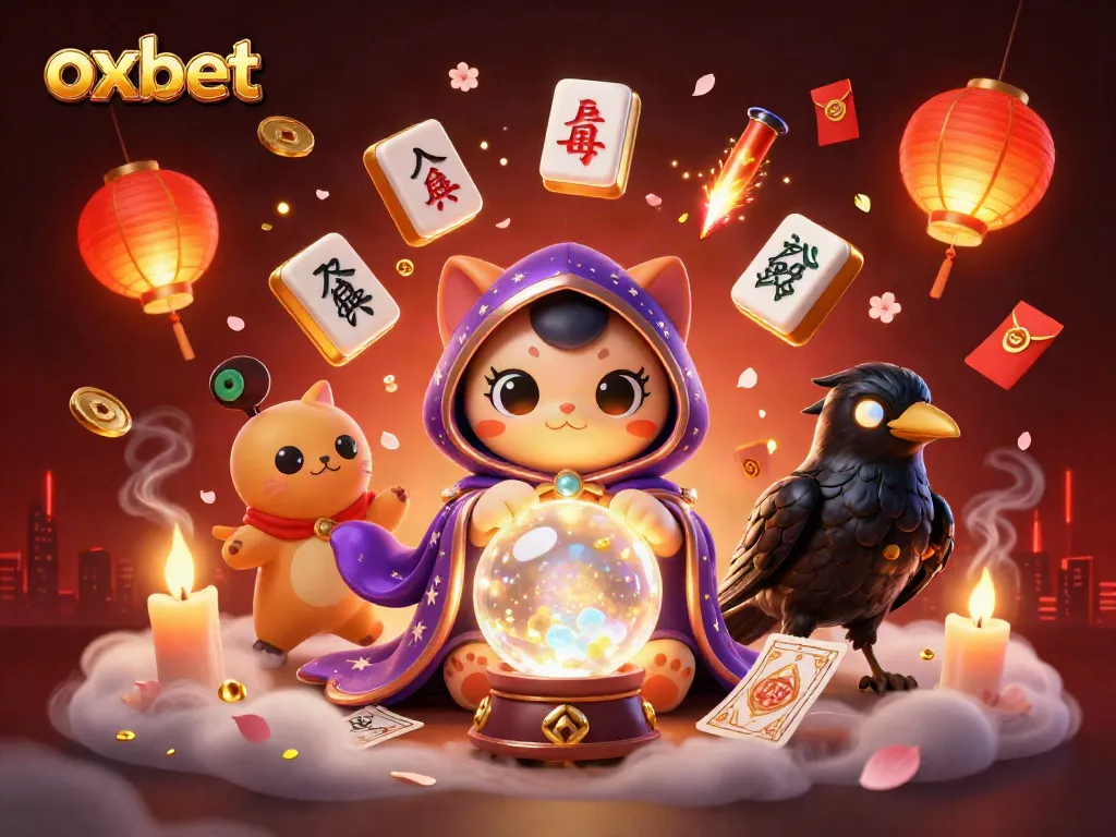 Experience the excitement of oxbet casino with a vibrant 3D digital scene featuring mystical characters and rich game elements.