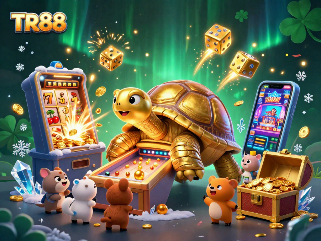 Experience thrilling jackpots with TR88's lively casino scene filled with vibrant games and exciting elements.