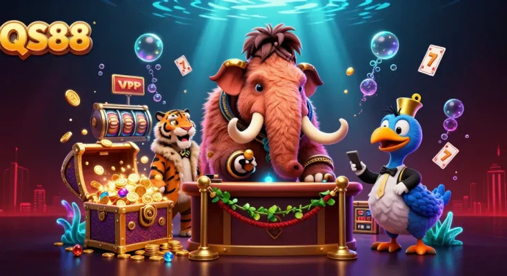 Experience thrilling gaming at QS88 with vibrant characters and exciting jackpot features.